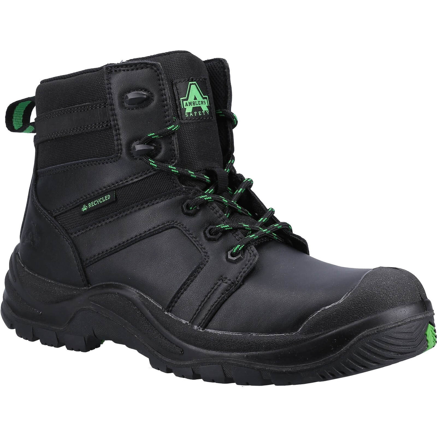 Amblers 502 Oak Metal-Free Safety Boots Black 1#colour_black