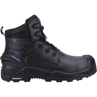 Amblers 980C Metal-Free Waterproof Safety Boots Black 4#colour_black