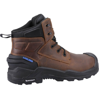 Amblers 980C Metal-Free Waterproof Safety Boots Brown 2#colour_brown