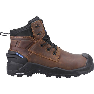 Amblers 980C Metal-Free Waterproof Safety Boots Brown 4#colour_brown