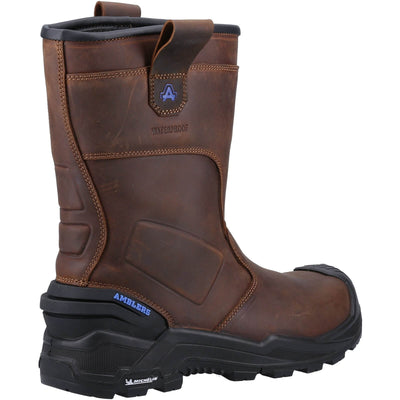 Amblers 983C Metal-Free Waterproof Safety Rigger Boots Brown 2#colour_brown