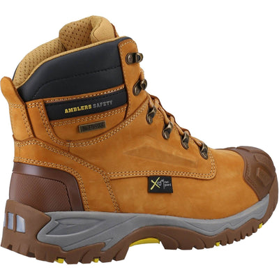 Amblers 986 Waterproof Safety Boots Honey 2#colour_honey