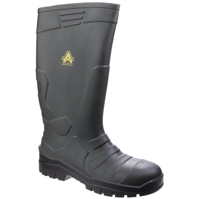 Amblers AS1005 Full Safety Wellington Boots Green 1#colour_green