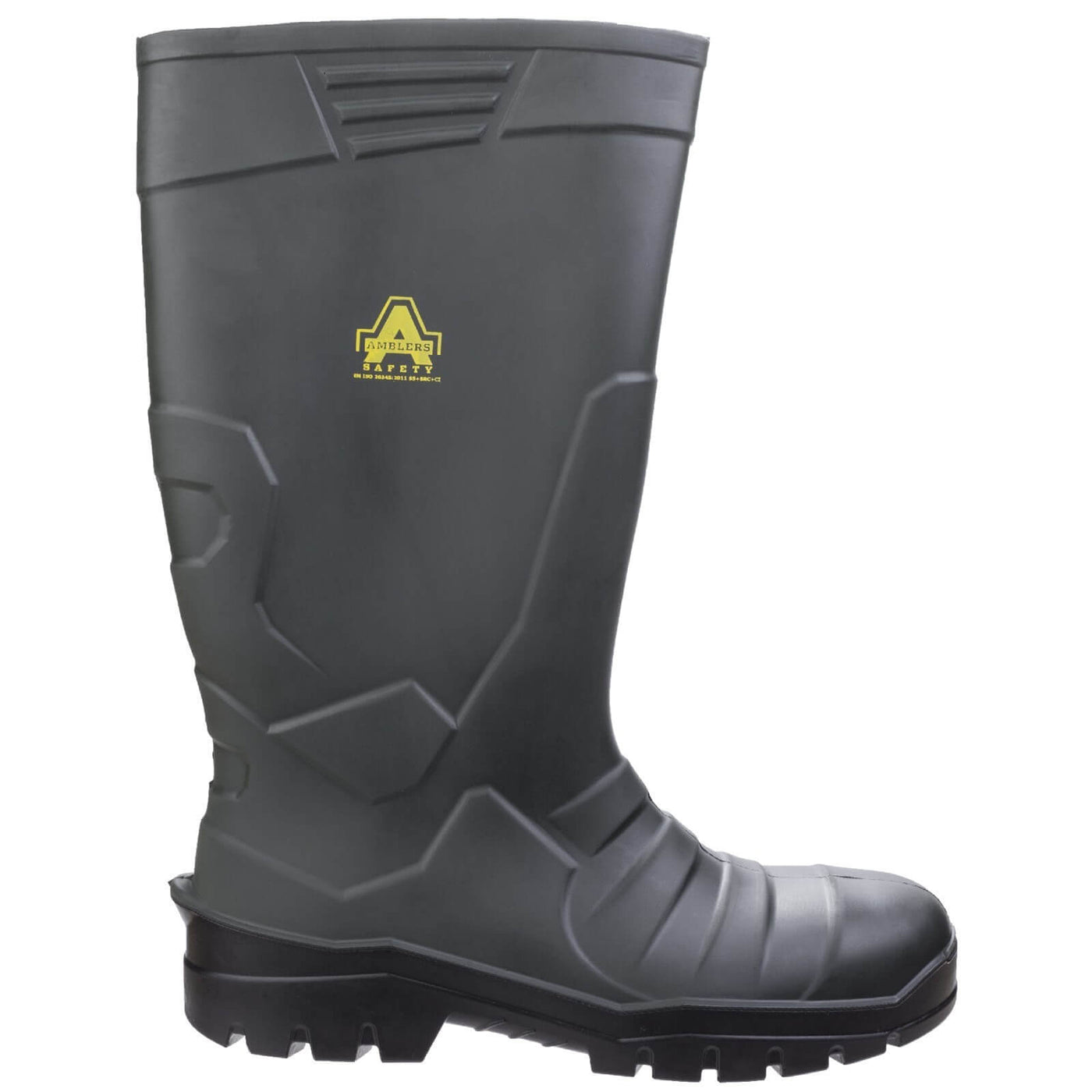 Amblers AS1005 Full Safety Wellington Boots Green 4#colour_green