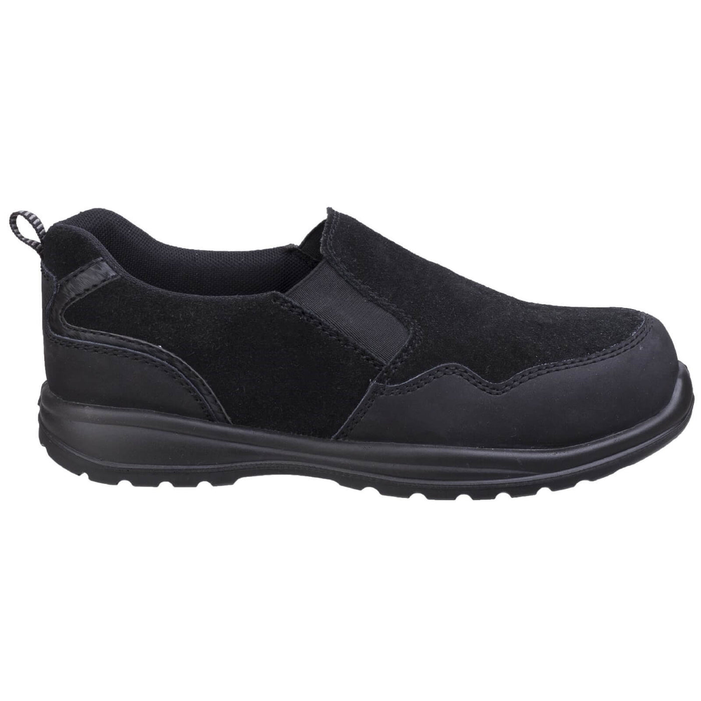 Amblers AS603C Metal Free Ladies Slip on Safety Shoes Black 4#colour_black