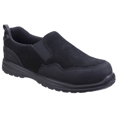 Amblers AS603C Metal Free Ladies Slip on Safety Shoes Black 5#colour_black