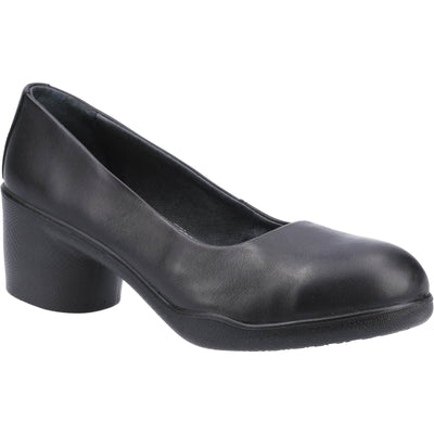 Amblers AS607 Brigitte Ladies Safety Court Shoes Black 1#colour_black