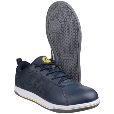 Amblers AS709 Ettrick Vegan Anti-static Lace-up Safety Trainers Navy 3#colour_navy
