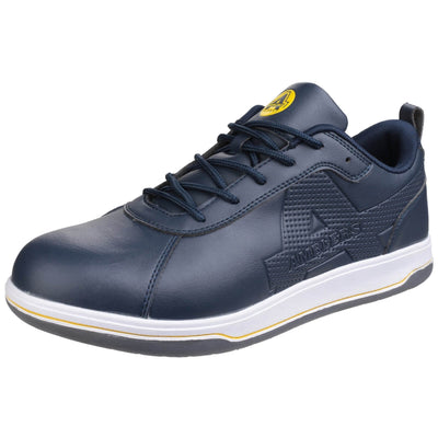 Amblers AS709 Ettrick Vegan Anti-static Lace-up Safety Trainers Navy 6#colour_navy