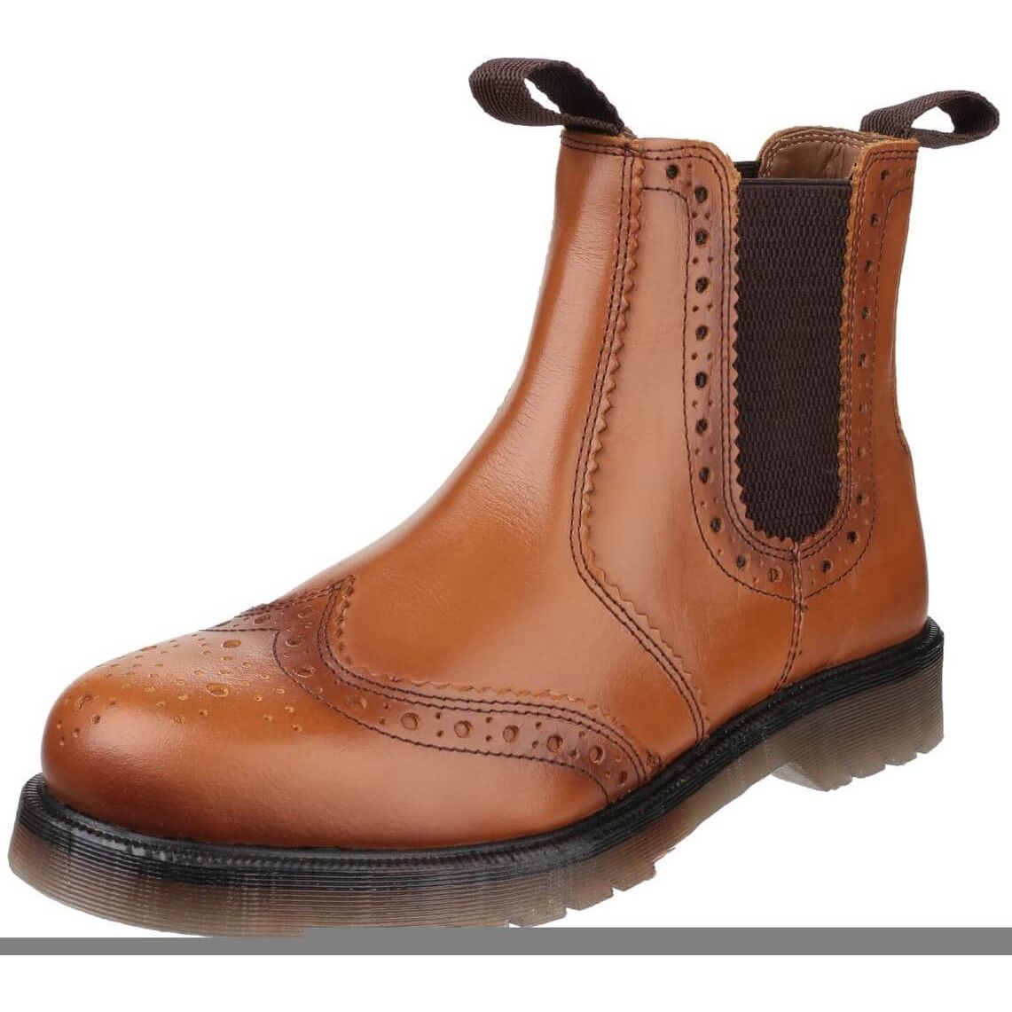 Amblers Dalby Brogue Boots-Tan-6