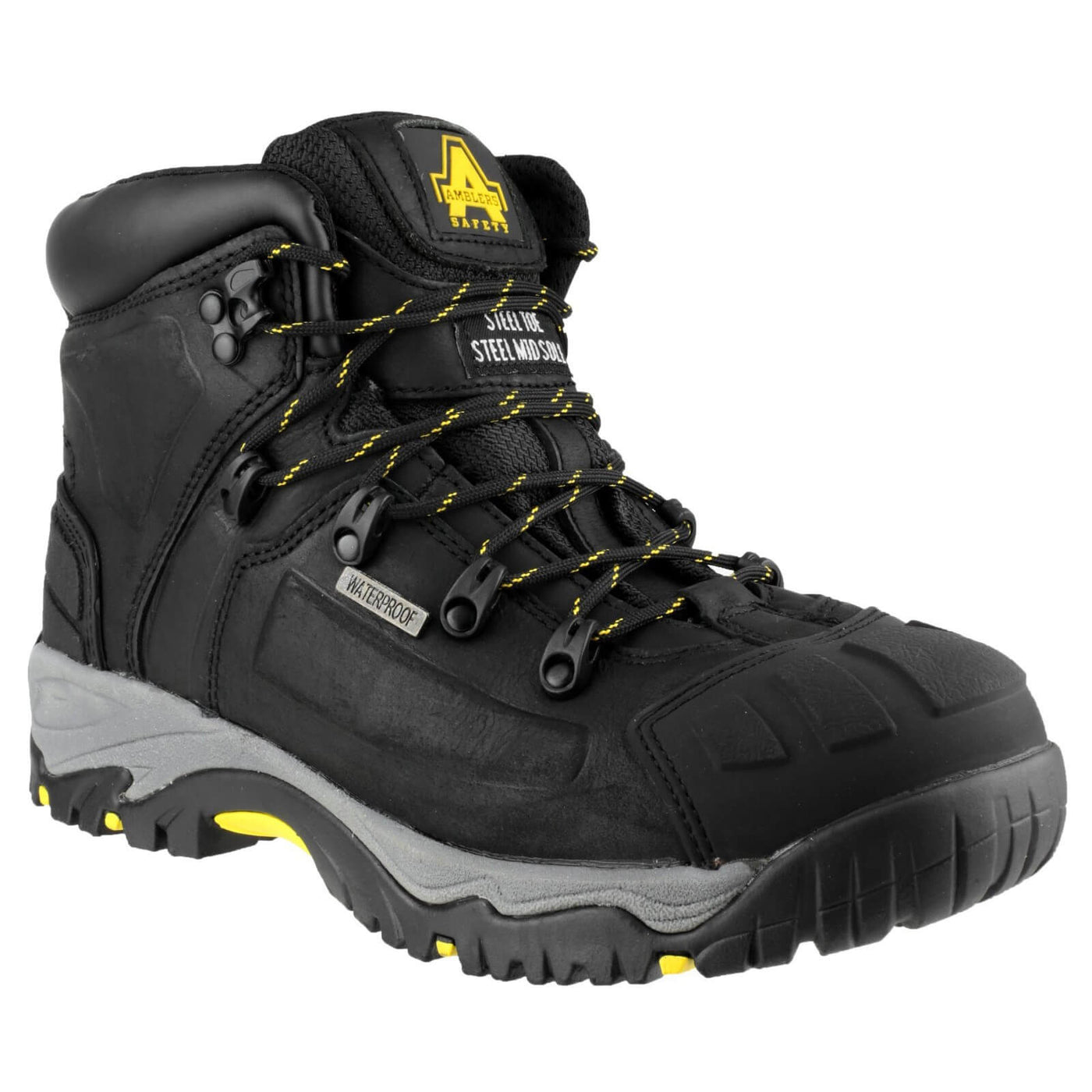 Amblers FS32 Waterproof Safety Boots Black 1#colour_black