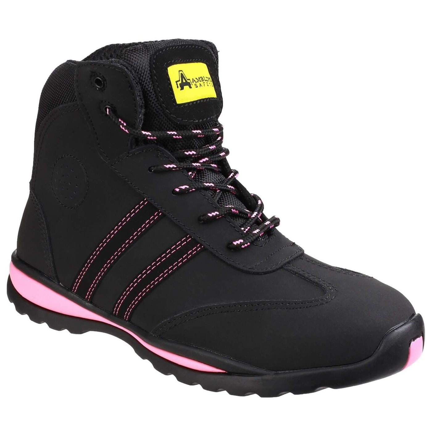 Amblers FS48 Lace-Up Safety Boots Black 1#colour_black