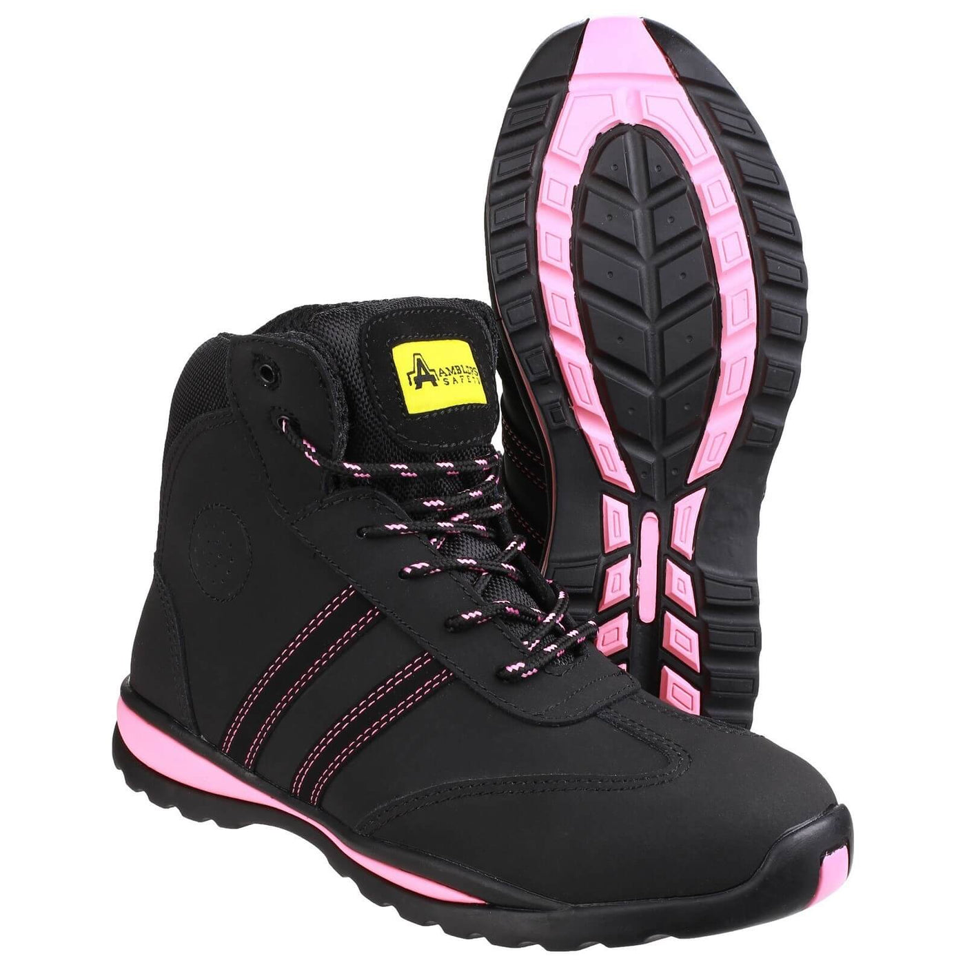 Amblers FS48 Lace-Up Safety Boots Black 3#colour_black