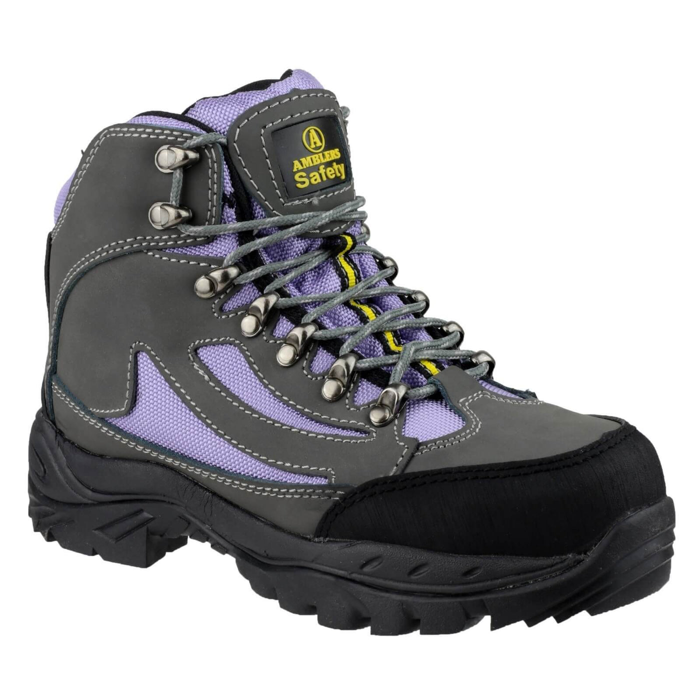 Amblers FS91 Hardwearing Lace-up Hiker Safety Boots Grey 1#colour_grey