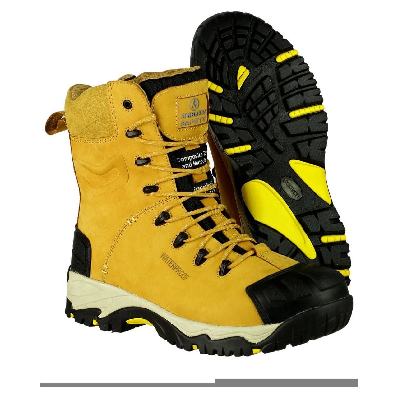 Amblers FS998 Waterproof Safety Boots-Honey-3
