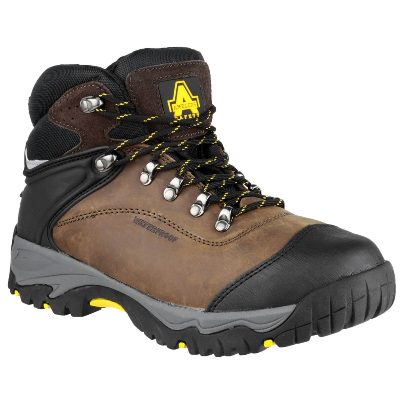 Amblers Safety FS993 Waterproof Hardwearing Lace up Safety Boots Brown 1#colour_brown