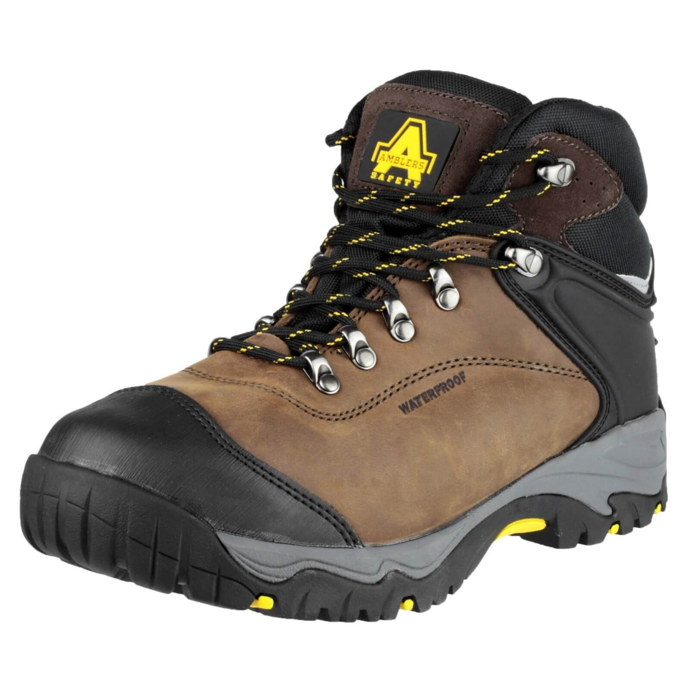 Amblers Safety FS993 Waterproof Hardwearing Lace up Safety Boots Brown 5#colour_brown