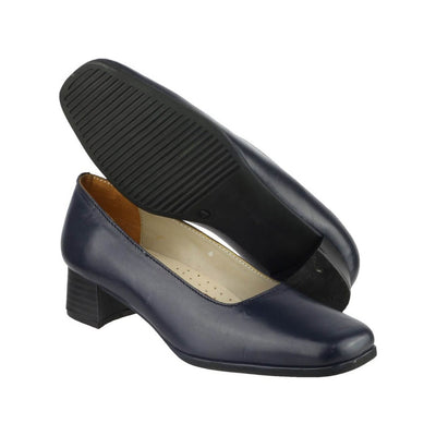 Amblers Walford Court Shoes -Navy-3