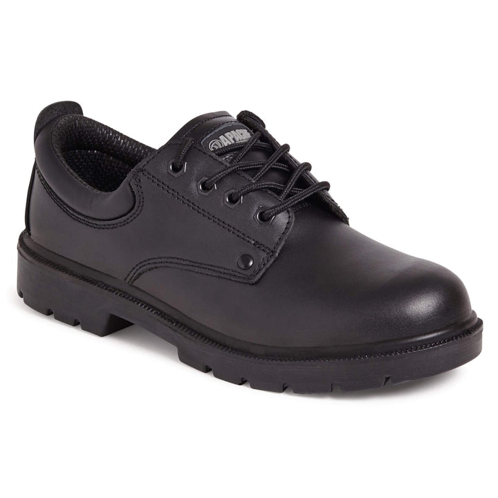 Apache AP306 Black 4 Eye Safety Shoes Black Main #colour_black