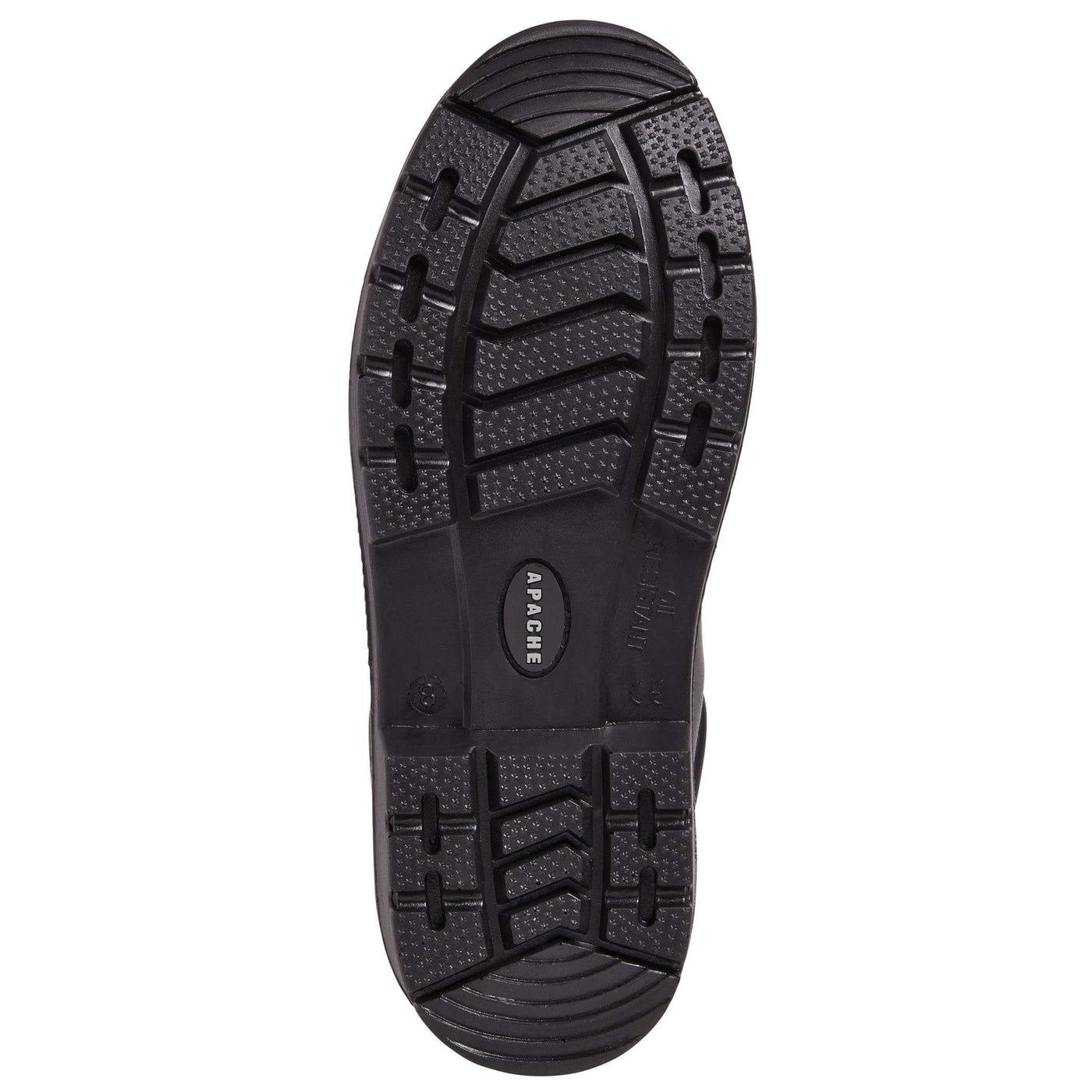 Apache AP306 Black 4 Eye Safety Shoes Black Sole #colour_black