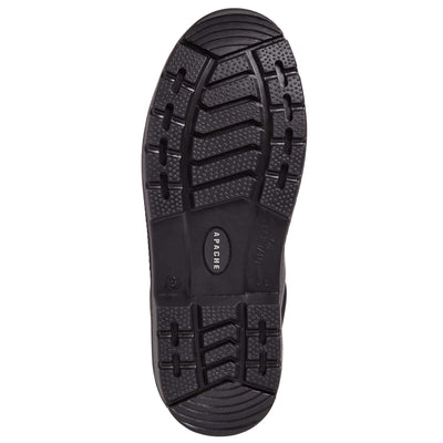 Apache AP306 Black 4 Eye Safety Shoes Black Sole #colour_black