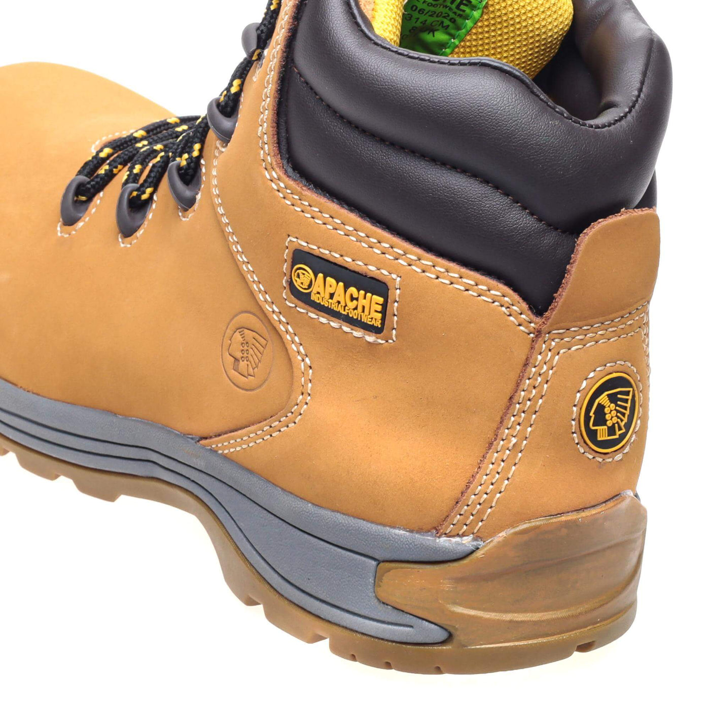 Apache AP314CM Wheat Nubuck Water Resistant Safety Hiker Boots Wheat Back #colour_wheat