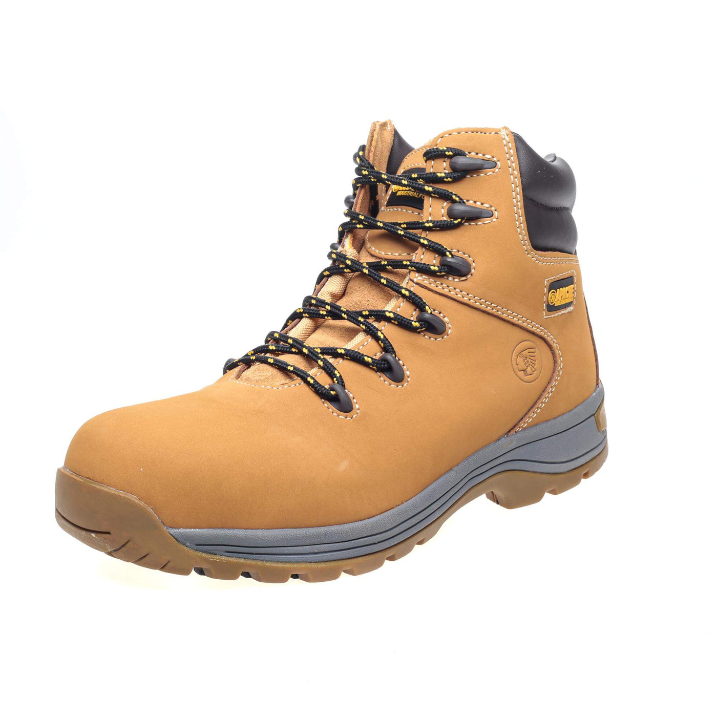 Apache AP314CM Wheat Nubuck Water Resistant Safety Hiker Boots Wheat Front #colour_wheat