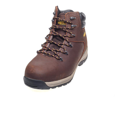 Apache AP315CM Brown Nubuck Water Resistant Safety Hiker Boots Brown Front #colour_brown
