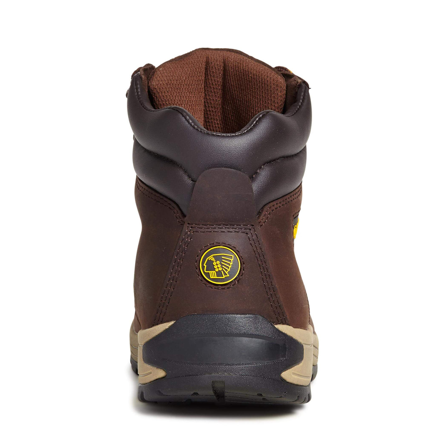 Apache AP315CM Brown Nubuck Water Resistant Safety Hiker Boots Brown Heel #colour_brown
