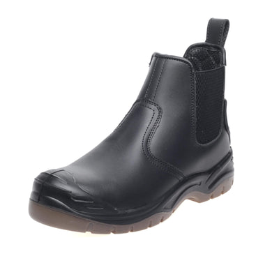 Apache AP714SM Black Safety Dealer Boots Black Front #colour_black