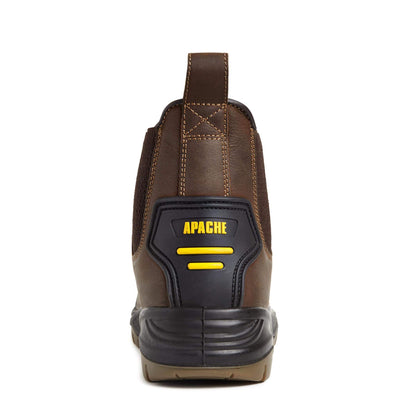 Apache AP715SM Brown Safety Dealer Boots Brown Heel #colour_brown
