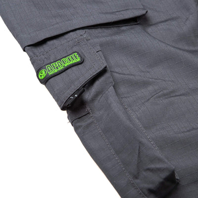 Apache APKHT Grey and Black Ripstop Shorts Cordura Holster Pockets Grey Detail 1 #colour_grey