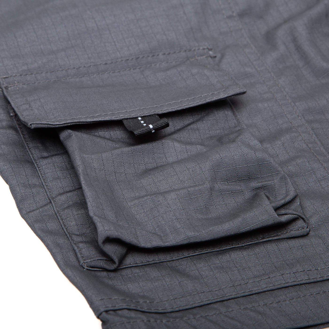 Apache APKHT Grey and Black Ripstop Shorts Cordura Holster Pockets Grey Detail 2 #colour_grey