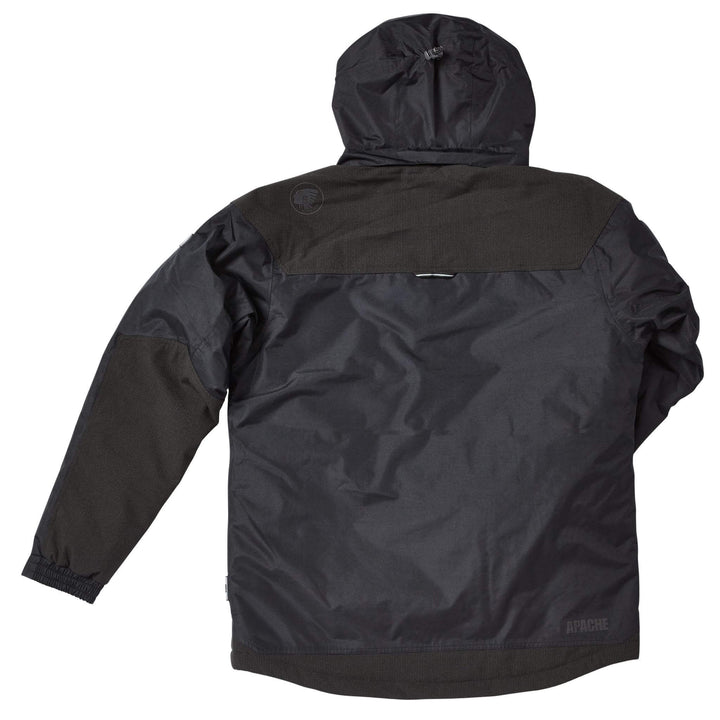 Apache ATS Waterproof Padded Jacket Black Back #colour_black