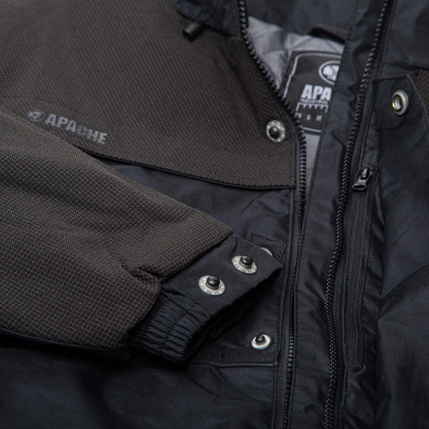 Apache ATS Waterproof Padded Jacket Black Detail 1 #colour_black
