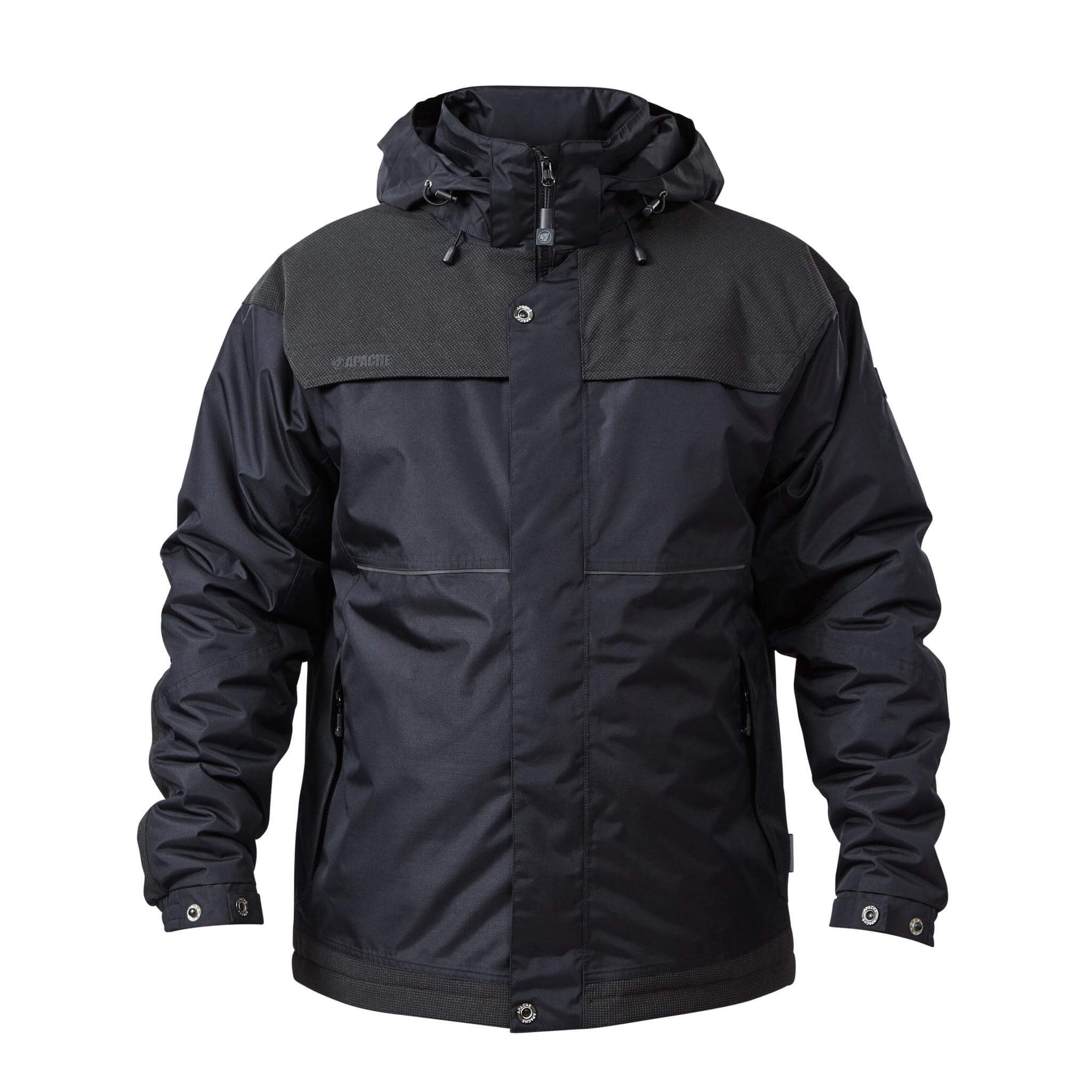 Apache ATS Waterproof Padded Jacket Black Main #colour_black