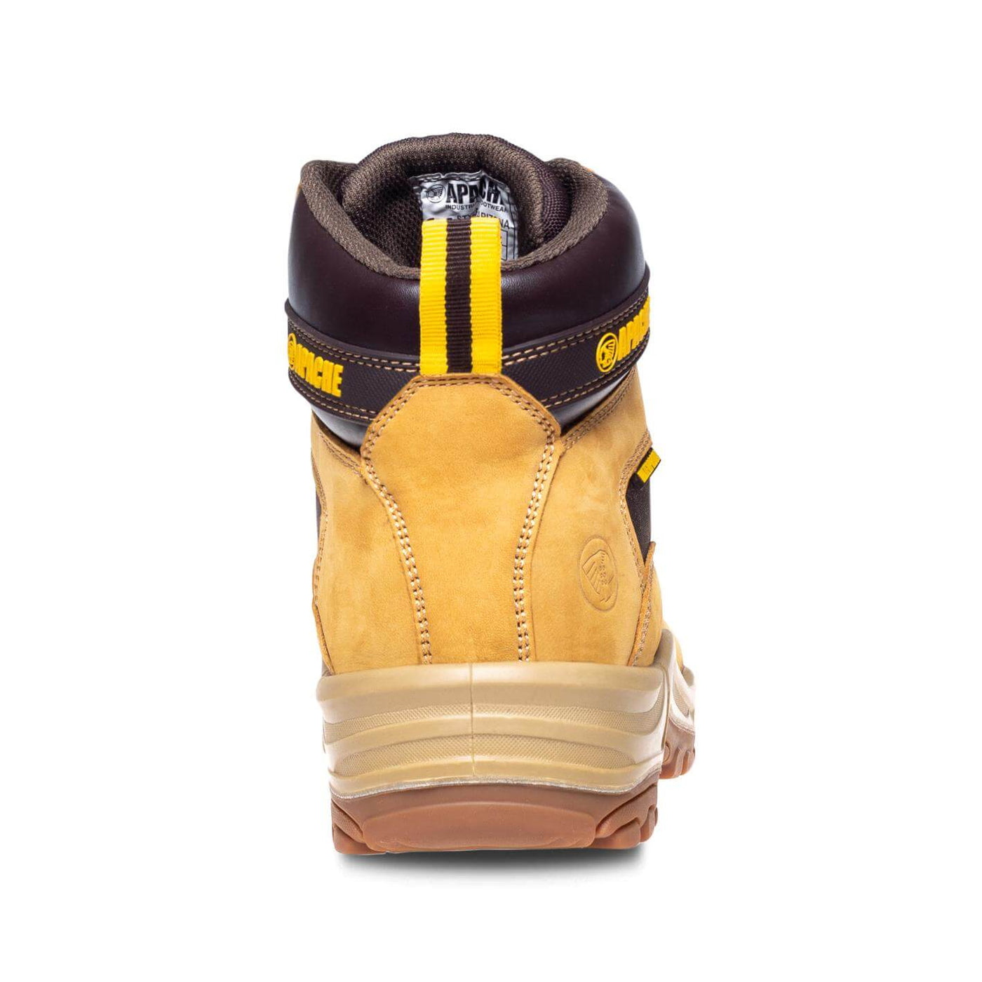 Apache Arizona Honey Nubuck Metal Free Waterproof Safety Boots Honey Heel #colour_honey