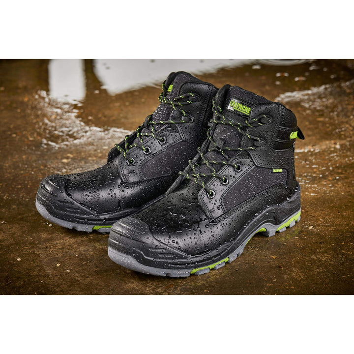 Apache Dakota Black Metal Free Waterproof Safety Boots Black Back #colour_black