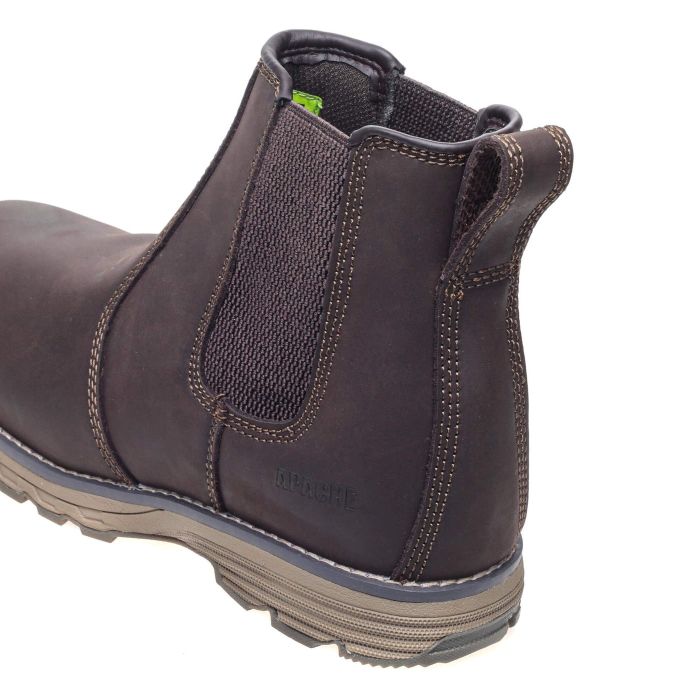 Apache Flyweight Brown Water Resistant Dealer Safety Boots Brown Back #colour_brown