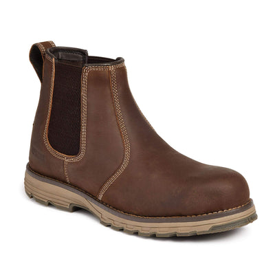 Apache Flyweight Brown Water Resistant Dealer Safety Boots Brown Main #colour_brown