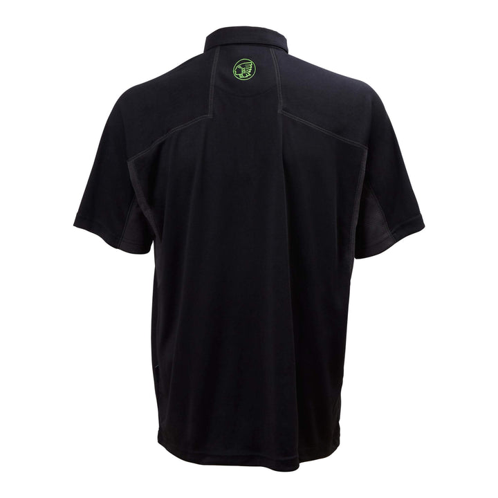 Apache Langley Apache Polo Shirt Black Grey Back #colour_black-grey