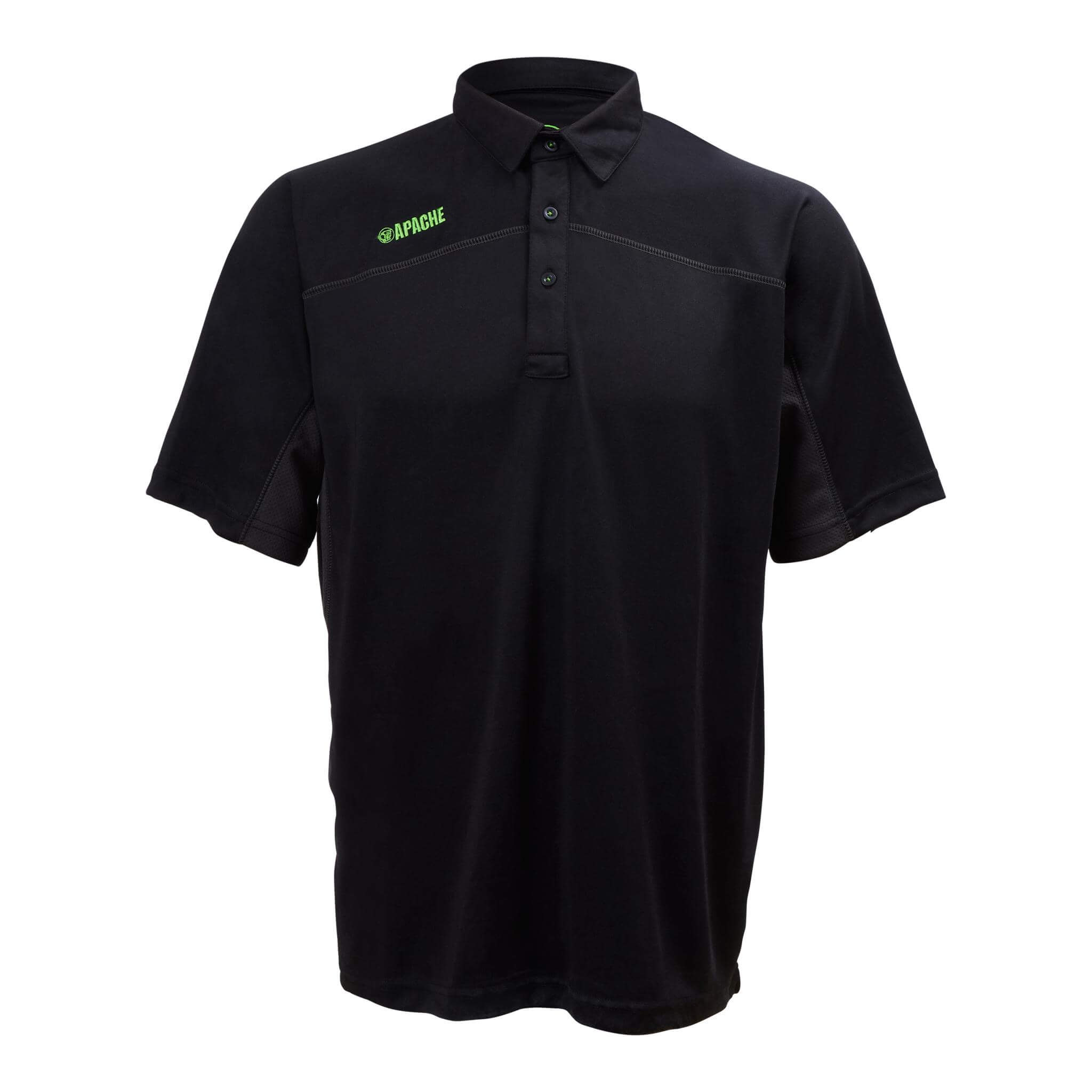 Apache Langley Apache Polo Shirt Black Grey Main #colour_black-grey