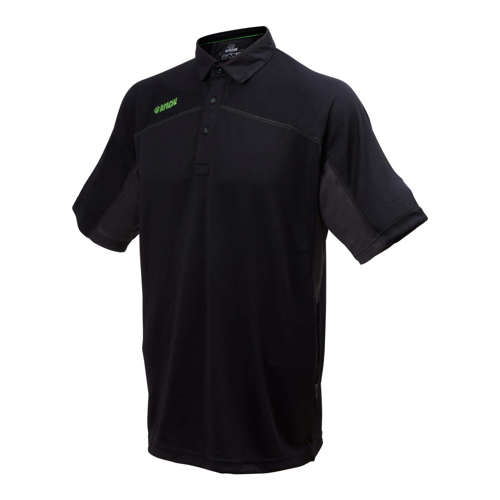 Apache Langley Apache Polo Shirt Black Grey Side 1 #colour_black-grey