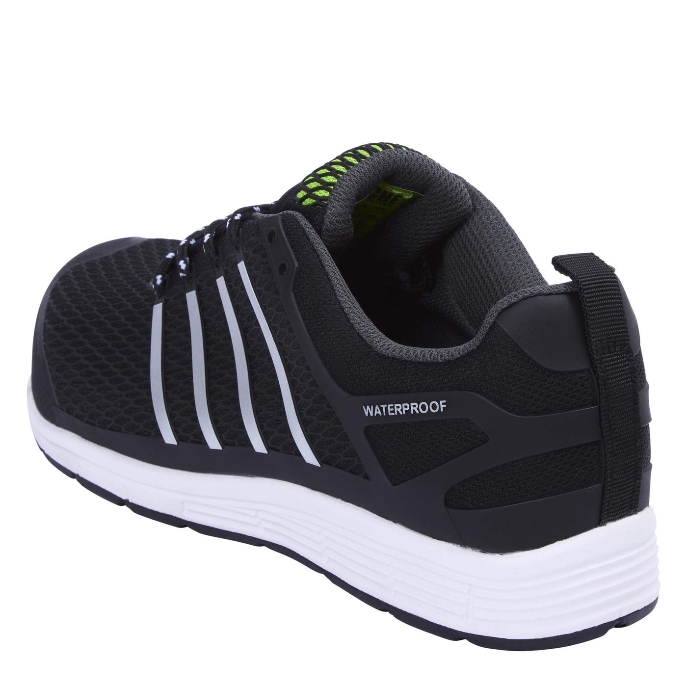 Apache Motion Waterproof Sports Safety Trainers Black Back #colour_black