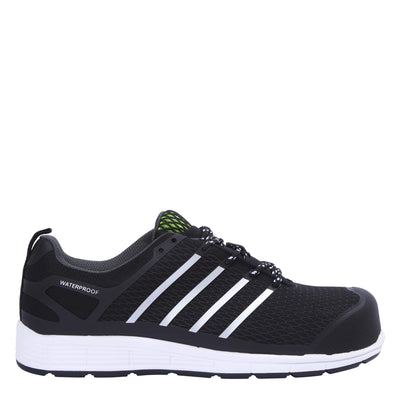 Apache Motion Waterproof Sports Safety Trainers Black Top and Bottom 1 #colour_black
