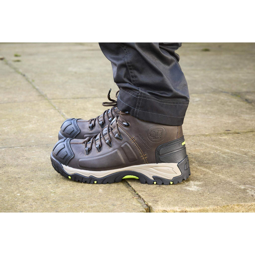 Apache Neptune Apache Metal Free Brown Waterproof Boots Brown Model 4 #colour_brown