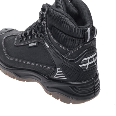 Apache RANGER Black Waterproof Safety Hiker Boots Black Back #colour_black