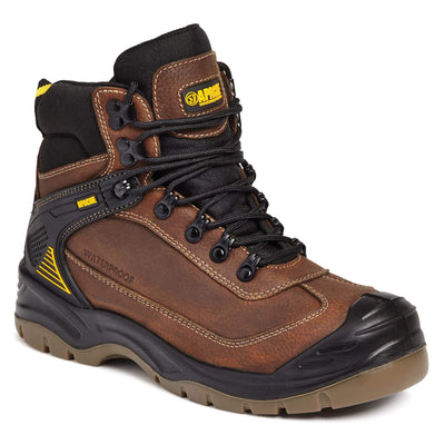 Apache RANGER Black Waterproof Safety Hiker Boots Brown Main #colour_brown