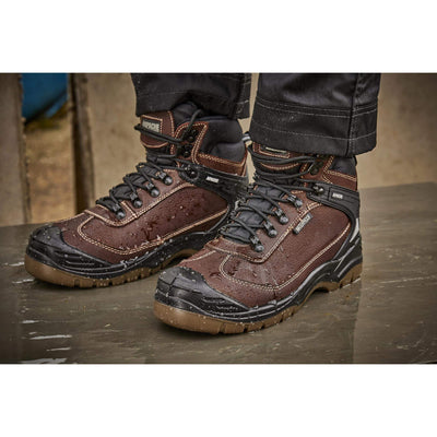 Apache RANGER Black Waterproof Safety Hiker Boots Brown Model 4 #colour_brown