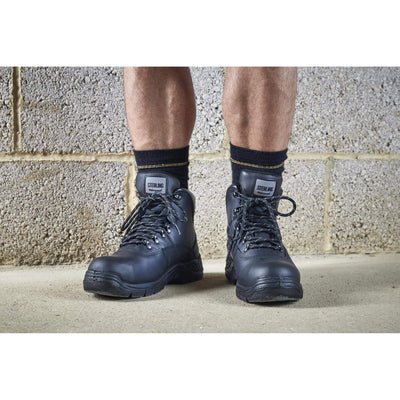 Apache SS812SM Black Waterproof Safety Hiker Boots Black Model 1 #colour_black